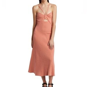 ANNA QUAN Galina Rib-Knit Midi-Dress